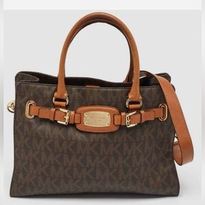 Michael Kors dark Brown Monogram signature coated large Tote